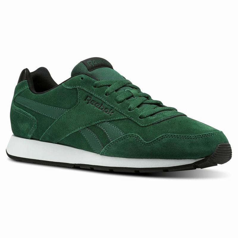 Reebok Royal Glide Shoes Mens Dark Green/Black/White India TR8540IQ
